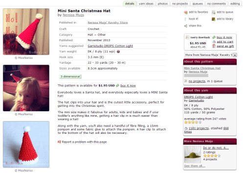 Free pattern with coupon code MERRYMINIXMAS for the first 20 customers!