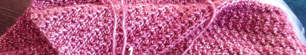 Vest WIP using Scheepjes Stone Washed in Garnet