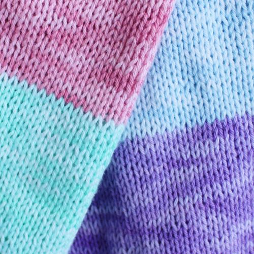 Colour Block Knit Blanket for Beginners using @Scheepjes Sunkissed by MissNeriss