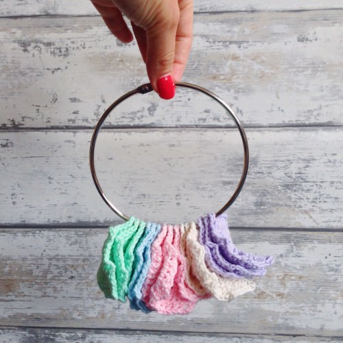 Rustic Lace Square middle sections on their cute hanger