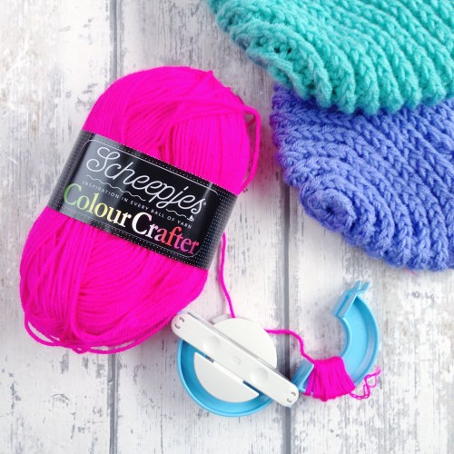 Clover large pom pom maker, available from Wool Warehouse: http://bit.ly/cloverpompom