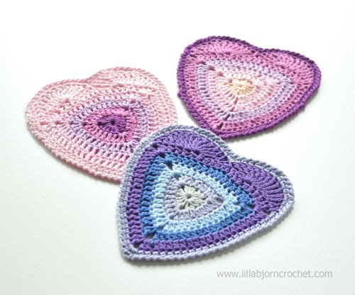 Will you be my Valentine? Ombre Heart Coaster – Free Pattern