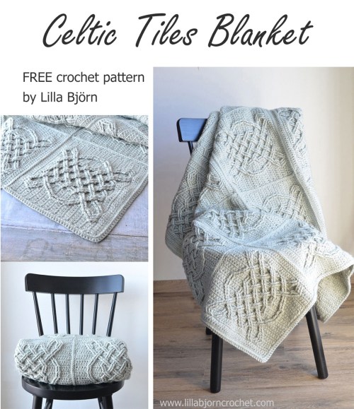 Celtic Tiles Blanket by Lilla Bjorn: http://www.lillabjorncrochet.com/2017/02/celtic-tiles-blanket-free-overlay.html