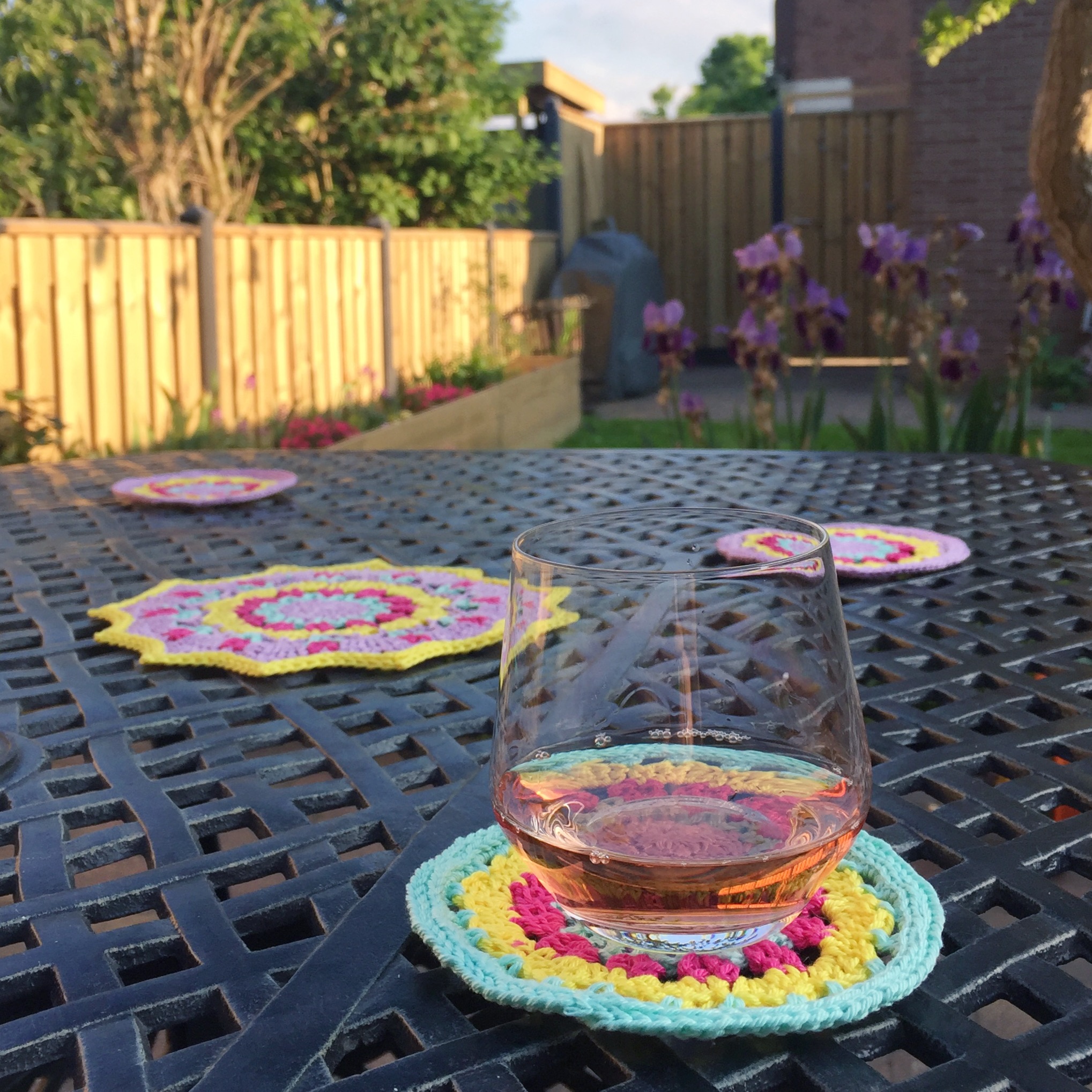 Spring crochet motif by @missneriss using Scheepjes Catona, available from Wool Warehouse http://bit.ly/wwcatona