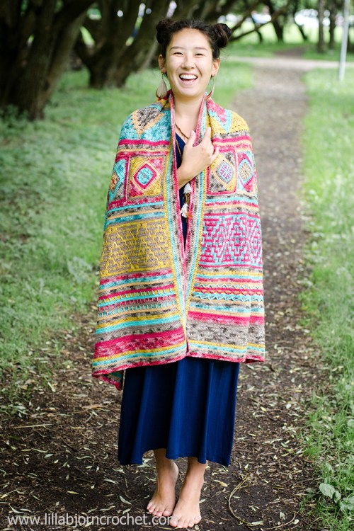 spirit of the Volcano colourway for the Spirit of Life CAL by Lilla Bjorn. Photography by Oleg Ignatovich