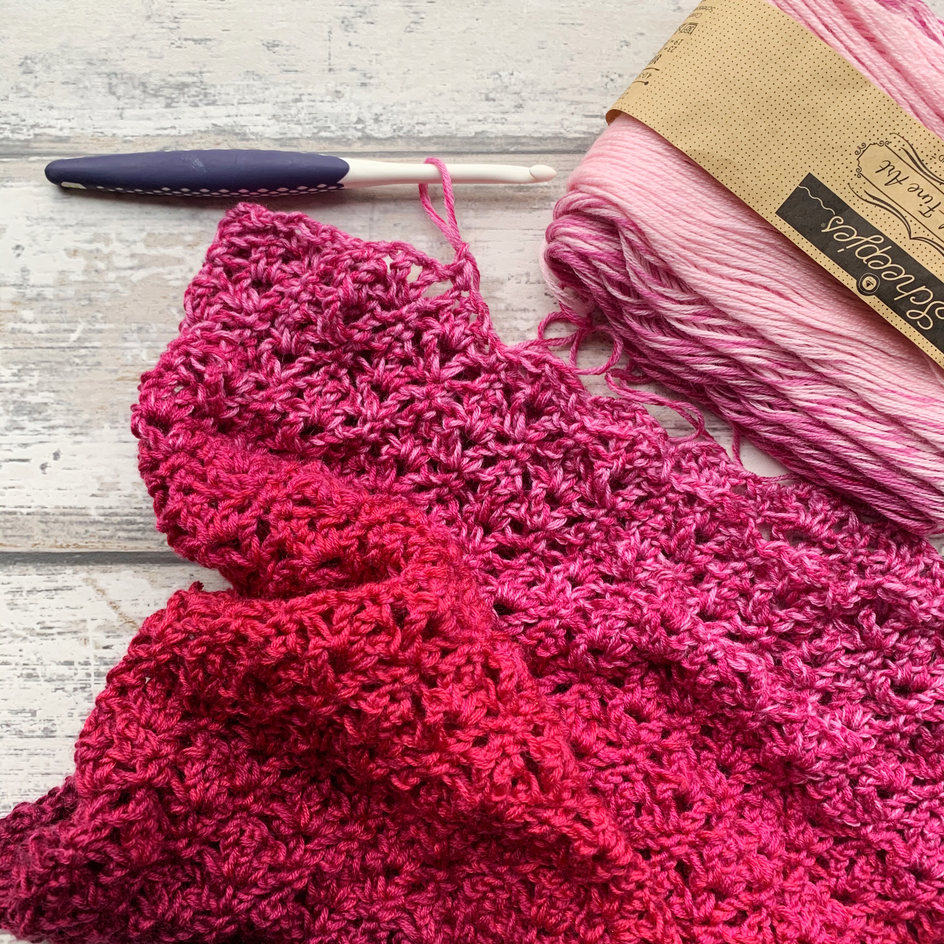 whirl fine art cowl WIP