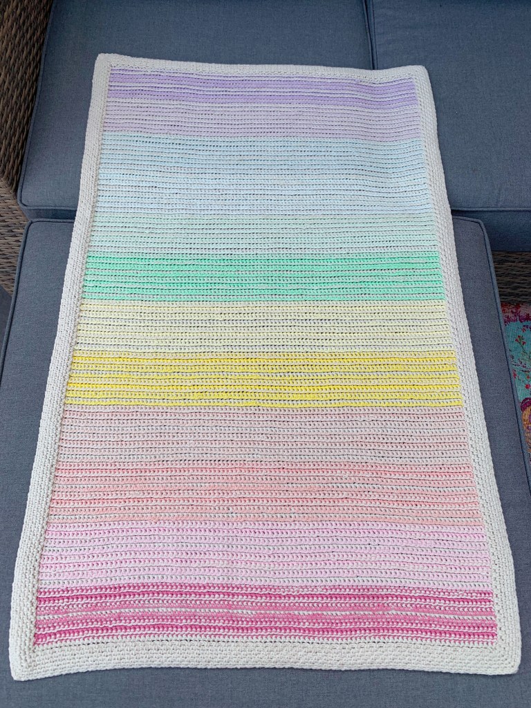 Crochet blanket from above